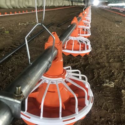 3 Pfannen/3 m Hühnerfütterungssystem Einfache Installation Lange Lebensdauer